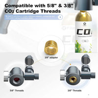 FZONE Desktop Aquarium CO2 System, 5/8" & 3/8" Compatible - 45g - image 4
