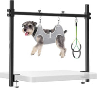H Shape Dog Grooming Arm for Table, L Size Hammock, 42" H - S Hammock (Leg Spacing: 4.5–9.5″)