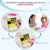 D&N Lifestyle invisible ink pens for kids, 24 UV secret message pens with activity cards and gift ba - view 7