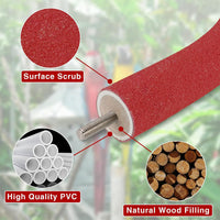 U-Shaped Large Parrot Perch, Quartz Bird Perch for Cage – Essentials for Birds - Large / Red - image 4