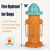 7.8" H Metal Potty Training Fire Hydrant for Dogs to Pee On Indoor - 16" blue & orange - image 3