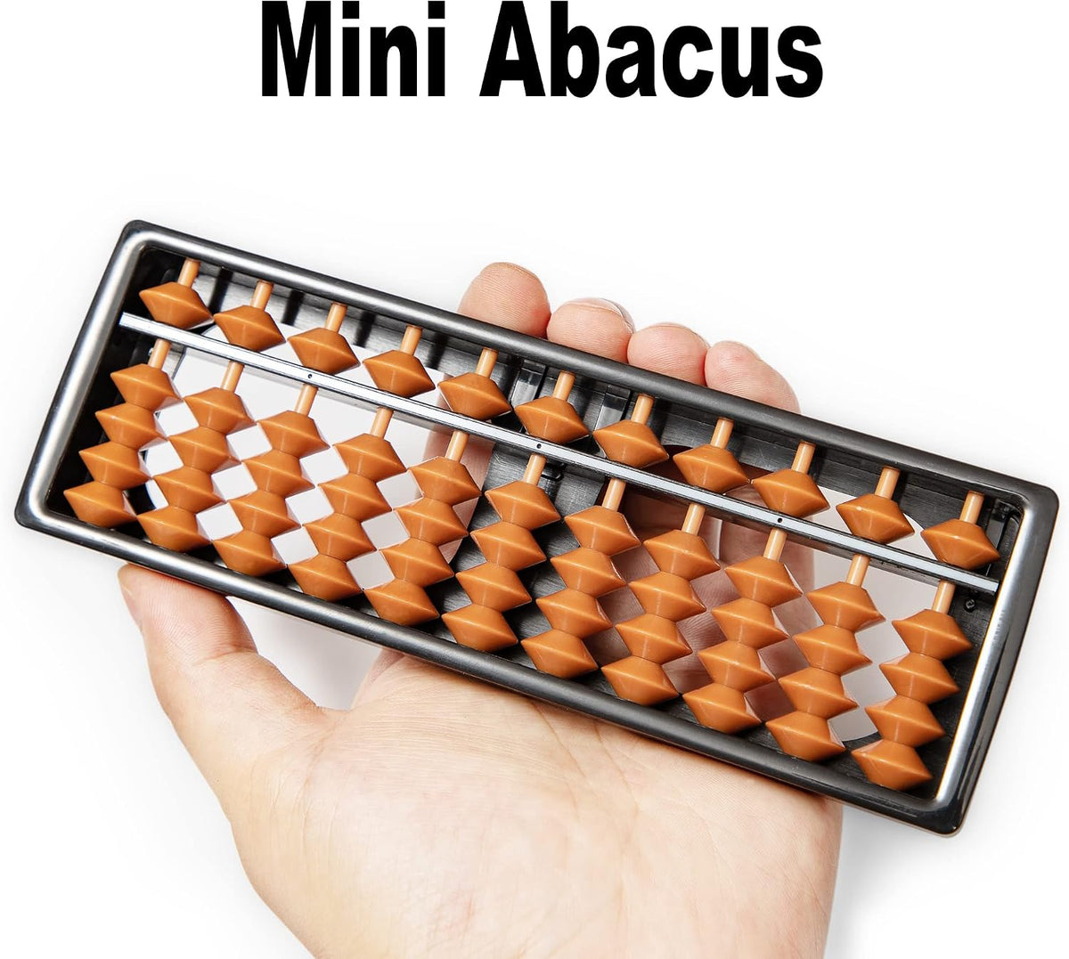 Black long Di fang 11-column soroban abacus calculator in ABS plastic - view 2