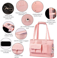 Cat Carrier, Dog Carrier, Pet Carrier - Pink - image 3