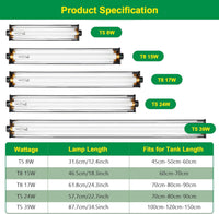 T5 UVB Reptile Light Fixture HO UVB Bulb Lighting Combo Kit - T5-34Inch - image 2