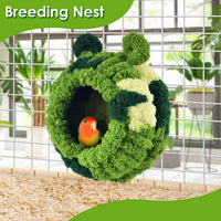 KATUMO Bird Nest, Small Sun Conure Breeding House Parrotlet Snuggle Hut Lovebird Bed for Conure - L (Green) - image 4