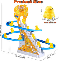 BuerKeo duck climbing stairs toy with 9 ducks, LED lights and slide track - view 4
