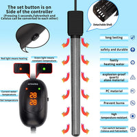 HiTauing Aquarium Heater, 50W/100W/200W/300W/500W Submersible Fish Tank Heater - 300W - image 3