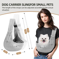 Adjustable Dog Sling Carrier with Pocket - Gray - image 3