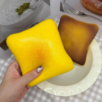 Bread Butter Squishy,Slow Rising Squishy，Stress Balls，Fidget Toy – Fun for Kids & Family - Buttery Yellow-1pcs - image 3