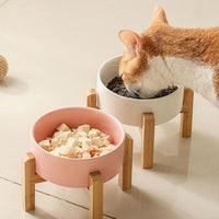 28 OZ Rust Red Elevated/Raised Ceramic Dog Bowl for Small and Medium - Pink / 3.6 Cups - Medium - image 4