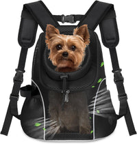 WOYYHO Pet Dog Carrier Backpack - Black / Medium(5-9lbs)