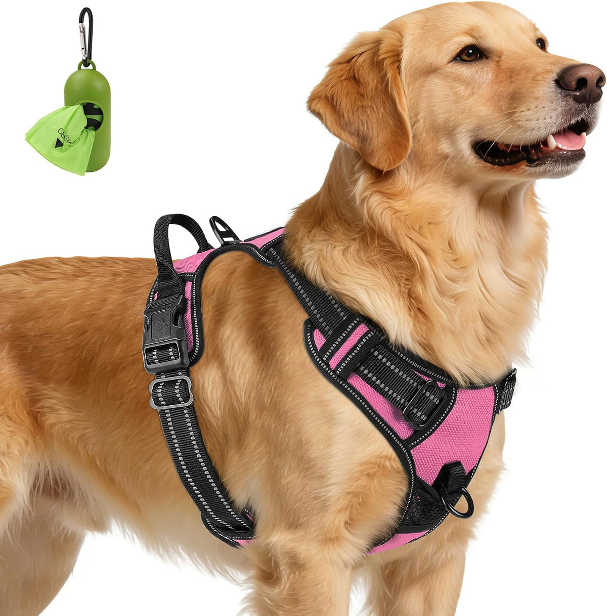 Joytale No Pull Dog Harness Medium Sized Dog, Front Clip - X-Large / Pink