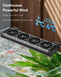 Pawfly Aquarium Chiller Fan, Quiet Aquarium Fan for Axolotl Tank - 4 Fans - image 2