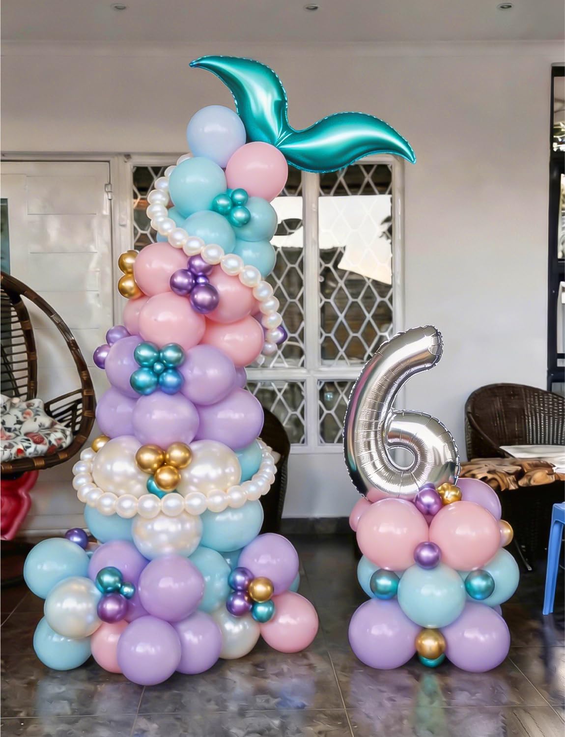 Pastel Rainbow Balloons Arch Garland Kit for Pastel Party Decor – Fun for Kids & Family - Mermaid - image 2