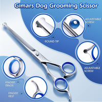 Gimars Titanium Coated Professional 6 in 1 4CR Stainless Steel Dog - Professional Blue 5 in 1 - image 4