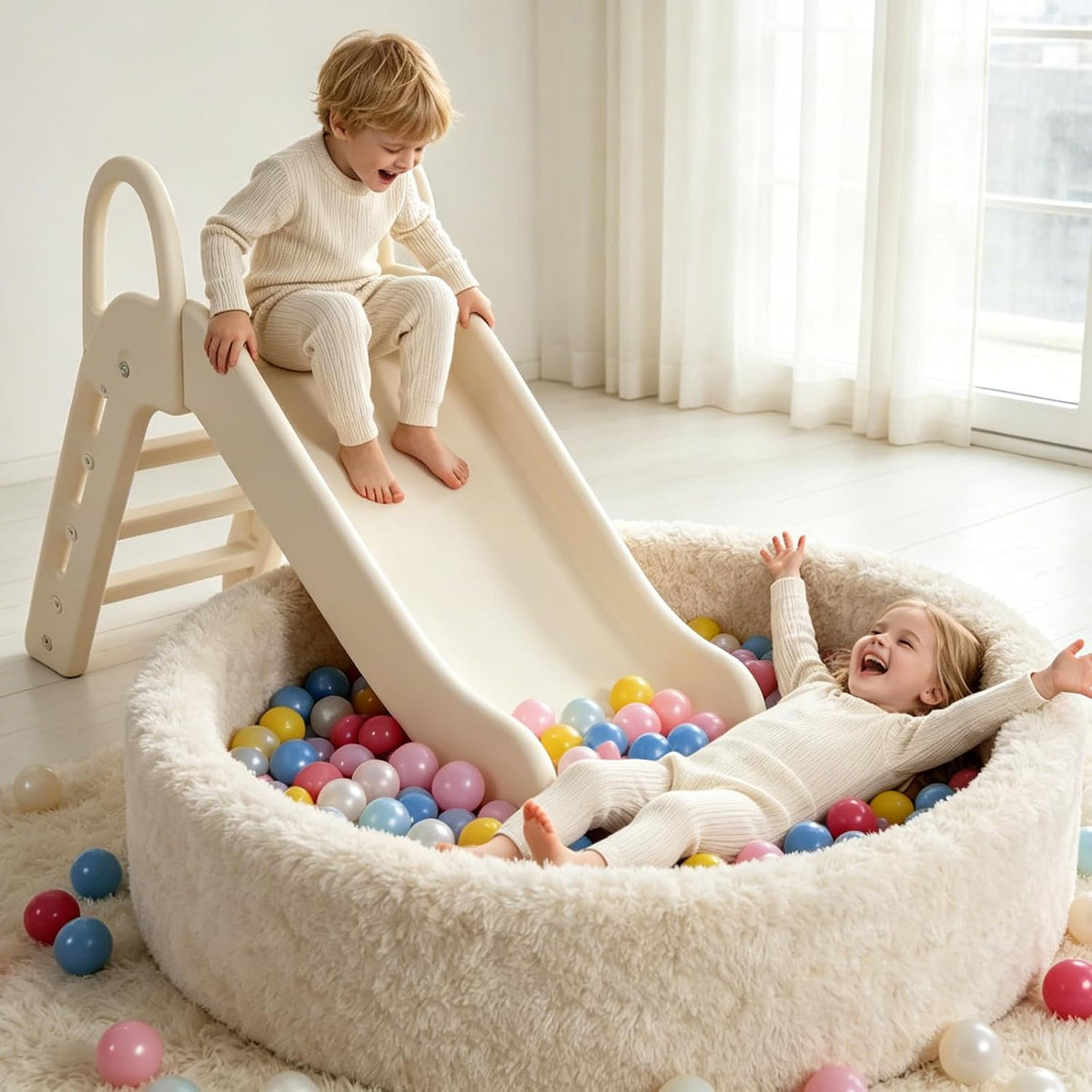 TRENDPLAY ball pit balls in star, heart and round shapes with pastel colors - view 17