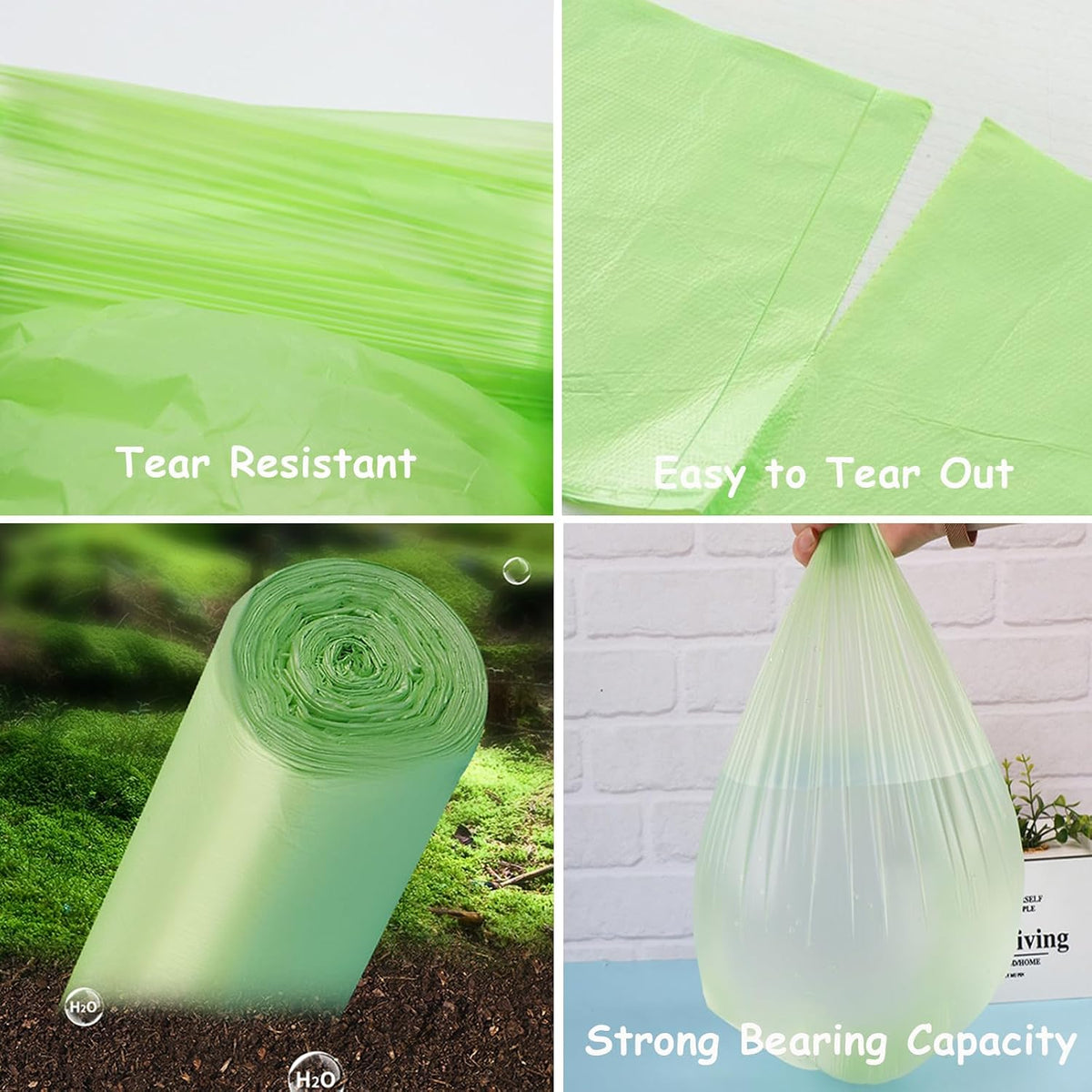 Dog Poop Trash Can Outside with Poop Scooper - Black-Green Bag / 20L - image 2