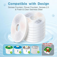 12 Pack Cat Water Fountain Filter Replacement Compatible with Catit - 8 pack - image 3