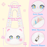CatchCute cow plush crossbody bag for kids with horns, ears and adjustable strap - view 8