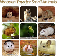 Wooden Hamster Cage Platform Set 9 Pack Wood Juvenile Chinchilla Shelves, Squirrel L-Shape Corner Ledge with Hole Cooling Standing Board, Rat Cage Accessories for Gerbil Small Animal Climbing