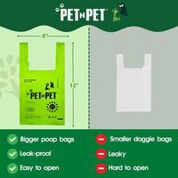 Pet N Pet Poop Bags for Dogs, Unscented, Tie Handles Thick - 800 Count (Pack of 1) / 800 Unscented with Handle - image 2