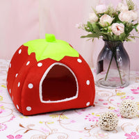 Mygeromon Guinea Pig Bed Rabbit Hideout Cuddle Cup – Daily Care for Small Pets - Strawberry Style - image 3