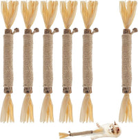 6 PCS Silvervine Sticks for Cats - Natural Cat Chew Toys for Teeth Cleaning, Kitten Teething & Aggressive Chewers
