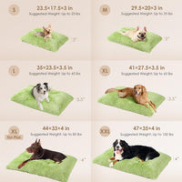 EHEYCIGA Fluffy Dog Crate Bed, Plush Extra Large Dog Pillow - Green / 35 x 23 - image 2