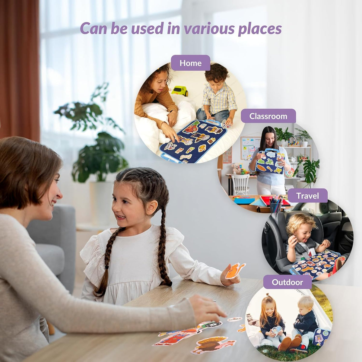 CHEFAN Felt Board for Toddlers, Felt Story Board - Old Mcdonald Had a Farm - image 4