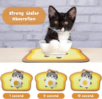 Cat Food Mats for Floor, Dog Pet Water Bowl Feeding Placemats for Food and Water Grey 17.7 * 9.8 - Egg / 23.6"L x 13.7"W - image 2