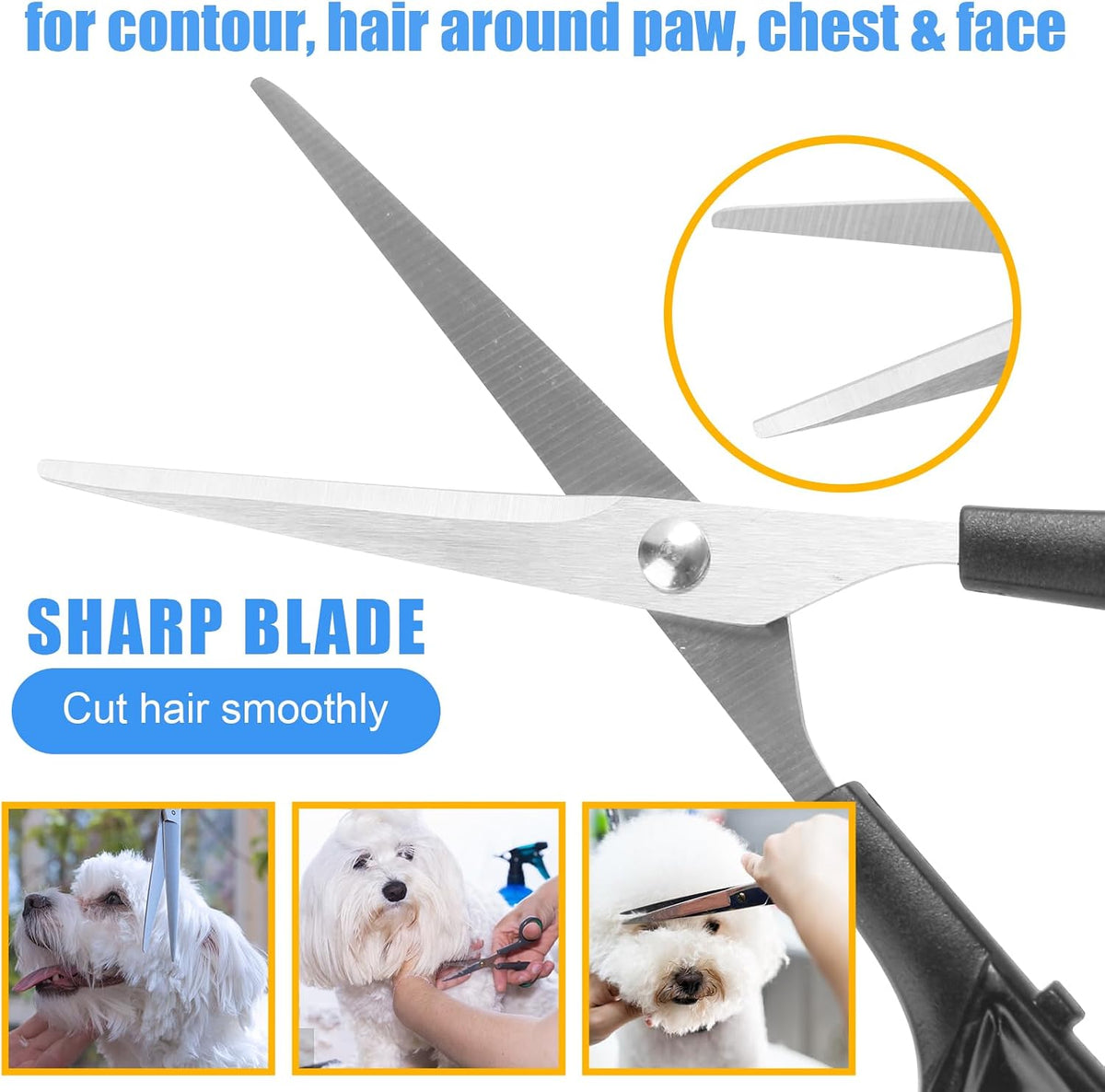 Dog Grooming Kit for Shedding, Bath Gloves - 8 PCS / Gray - image 4