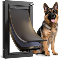 All Aluminum 3 Flaps Insulated Dog Door for Door – Essentials for Dogs - Large
