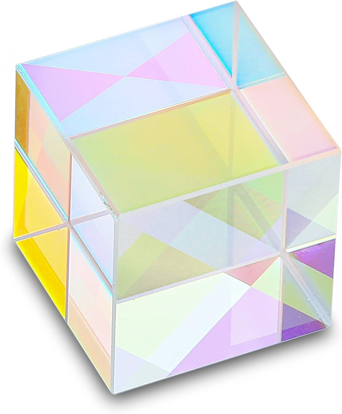Colorful 20mm K9 Optical Crystal Glass Prism For Physics Teaching – Fun for Kids & Family - 25mm X-Cube
