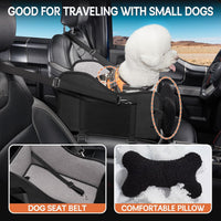 Center Console Dog Car Seat for Small Dogs - black - image 4