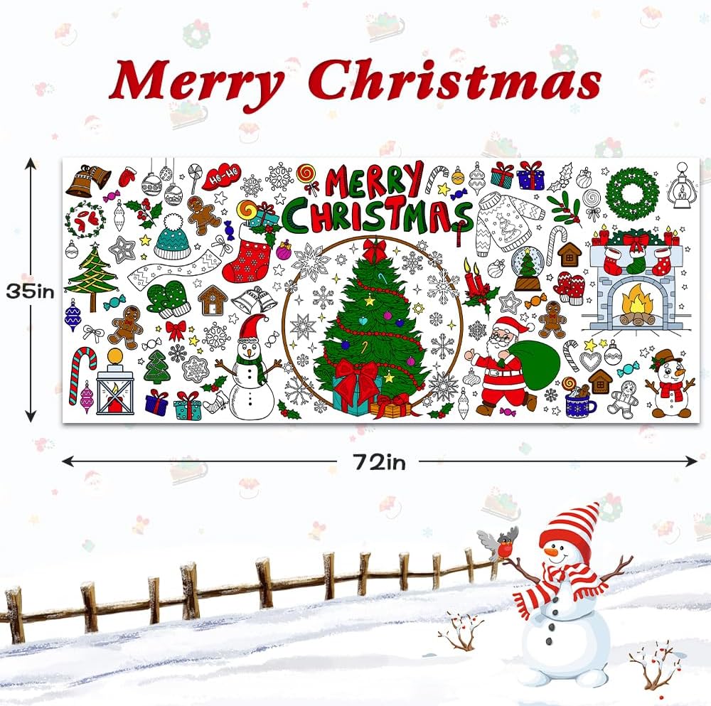 SperinGeen Thanksgiving coloring tablecloth for kids with holiday designs - view 4
