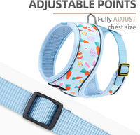 Pupteck Soft Mesh Dog Harness Sized and Leash Set Pet Puppy Cat - Baby Blue / M (NECK: 14", CHEST: 17"-21") / Classic over-the-head harness - image 3