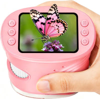4K 1000X Handheld Digital Microscope for kids 2.0" IPS Screen – Fun for Kids & Family - Pink
