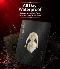 BIERDORF Waterproof Playing Cards, Deck of Cards, Poker Size – Fun for Kids & Family - Mattle Black - image 2