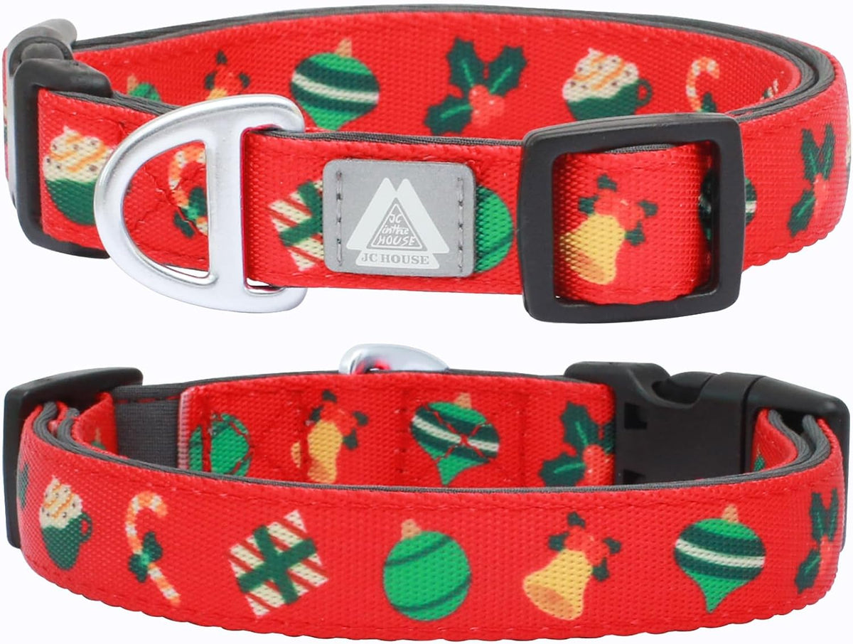 Medium Dog Collar, Neck 12"-20" - Large (Neck 16’’-25’’) / Christmas