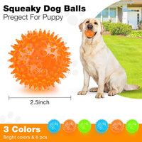 PUPTILY 2 Different Functions Interactive Ball for Dogs 2.5” Squeaky - 6pcs - image 2