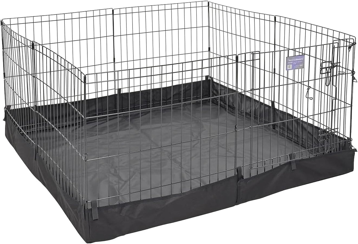 MidWest Homes for Pets Square Exercise Pen Fabric Mesh Bottom – Essentials for Dogs