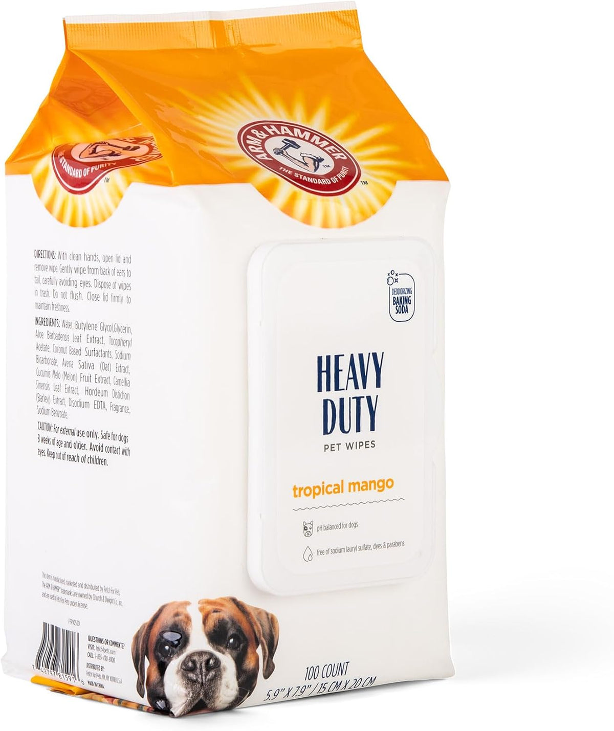 Arm & Hammer Heavy Duty Multipurpose Dog Wipes, Mango - 100 Count (Pack of 3) - image 3