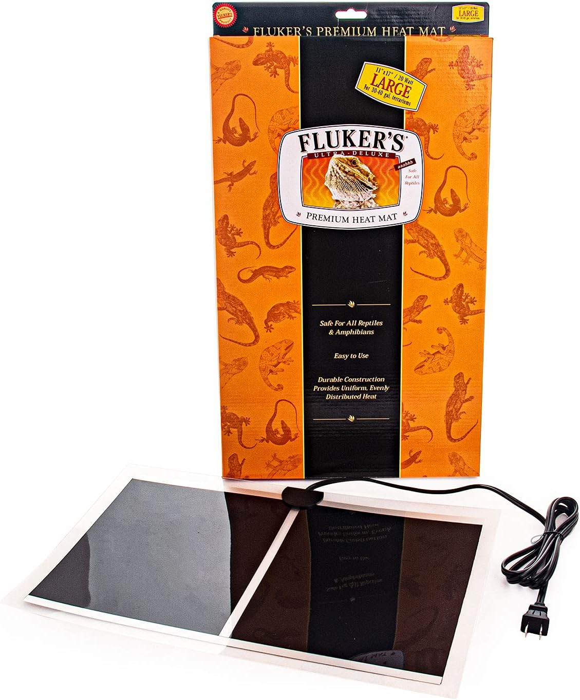Fluker's Premium Heat Mat for All Reptiles and Amphibians - Large (17x11-Inch, 20-Watts)