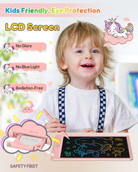 FLUESTON LCD Writing Tablet for Kids - 11"W x 7.5"H / Cute Pink - image 2
