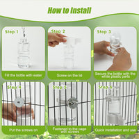 2 Pack Automatic Bird Cage Water Dispenser - White / 1PCS Water Dispenser - image 3