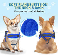 Lukovee Small Dog Harness and Leash Set, No Pull Soft Padded, XS - Blue / S ( Chest 17.5'' ~ 22'') - image 2