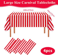 NOVWANG kids party tablecloth 4-pack in red, yellow, cloud and cow print - view 29