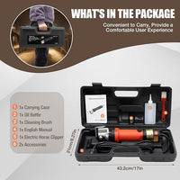 Horse Clippers,350W Horse Clippers Professional Electric Horse Grooming Kit,6 Speeds Animal Grooming Clippers for Horse Equine Goat Pony Cattle