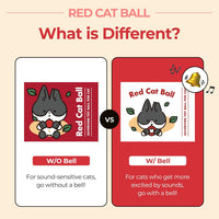JAYU PET Red Cat Ball, 2.7 inch – Essentials for Cats - W/ Bell / 2.7inch - image 2