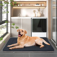Large Dog Bed Soft Dog Crate Pad Mat 42 in Non-Slip Bottom Washable - 48.0"L x 30.0"W x 1.2"Th / Dark Blue Gray - image 4
